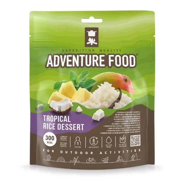 Adventure Food Tropical Rice Dessert 18-Pack Verpackung Frontansicht