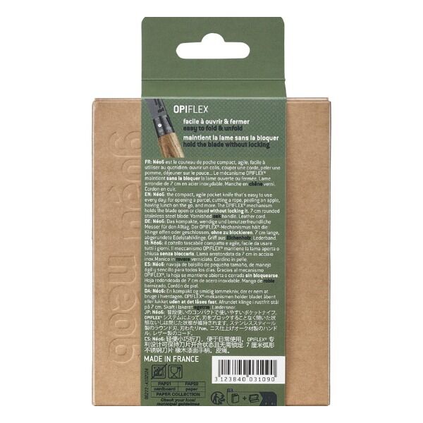 Opinel néo6 Klappmesser, BLACK OAK Eichenholz Ansicht 2 bei Survivalfreunde.de