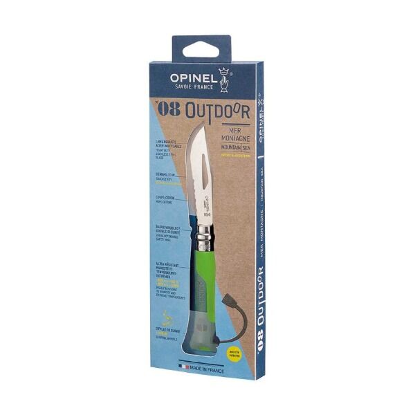 Opinel No 08 OUTDOOR Klappmesser, grün Ansicht 3 bei Survivalfreunde.de