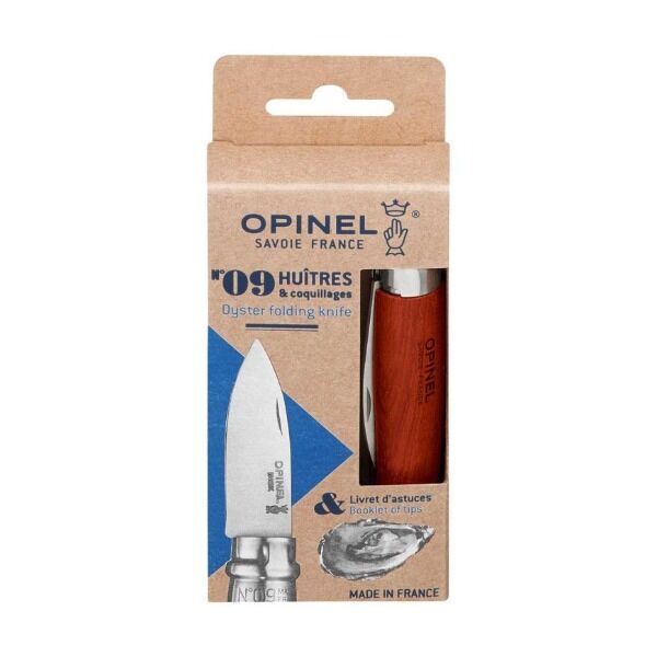 Opinel No 09 Austernmesser, Padoukholz Ansicht 2 bei Survivalfreunde.de