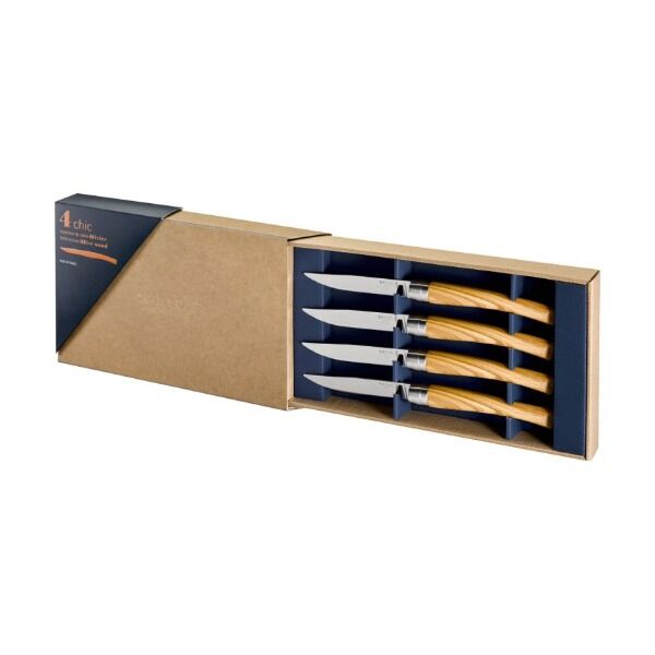 Opinel TABLE CHIC Messer-Set, Olivenholz Ansicht 4 bei Survivalfreunde.de