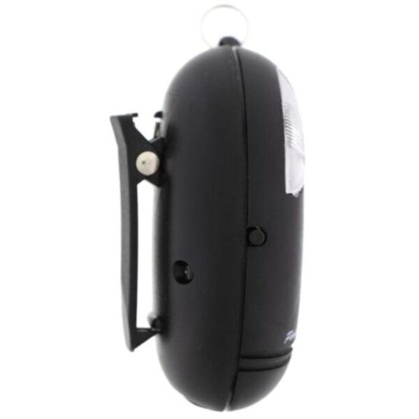 Seitenansicht Scorpion Personalalarm 130 dB mit Gürtelclip und LED-Lampe