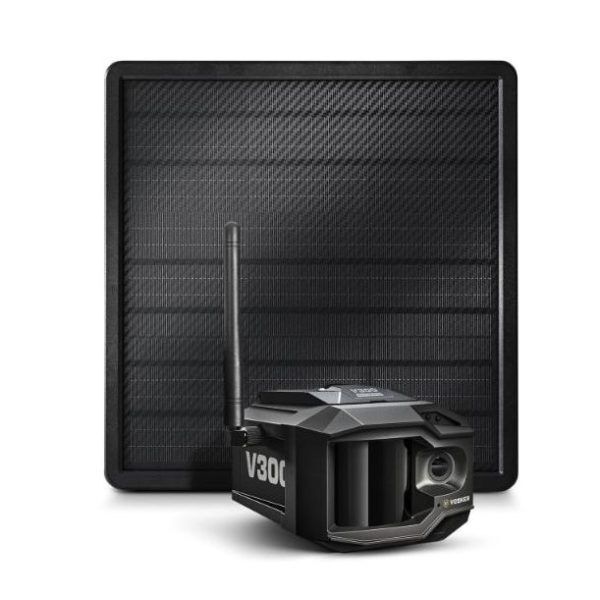 Vosker V300 Ultimate Überwachungskamera mit Solarpanel – Frontansicht