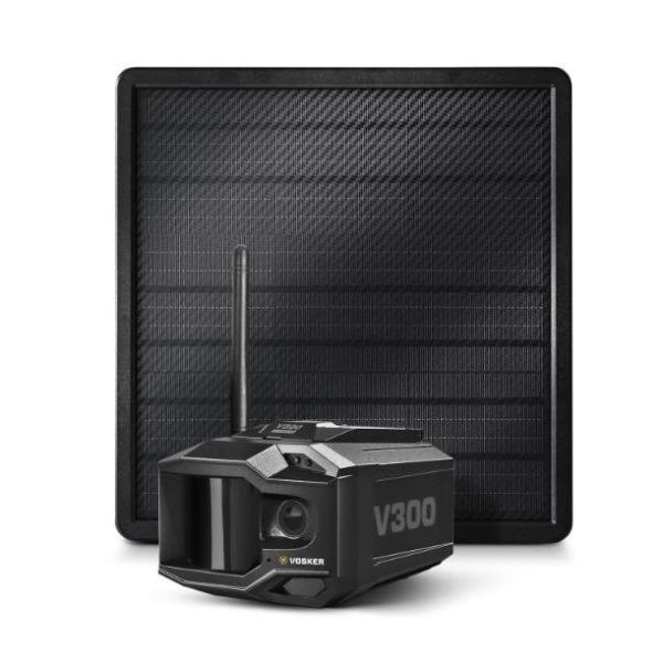 Vosker V300 Ultimate Überwachungskamera Solar 4G-LTE – Seitenansicht links