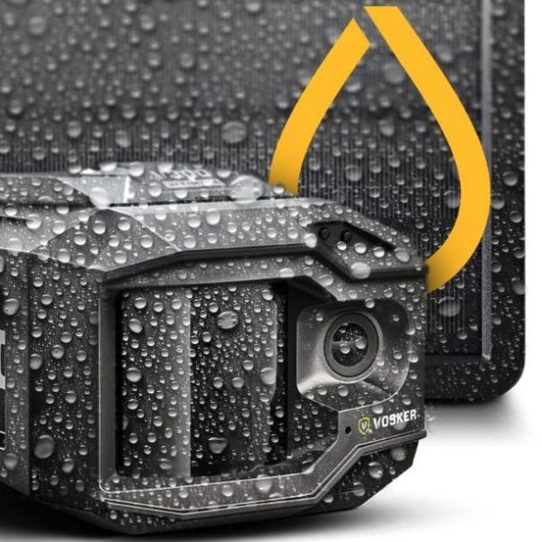 Vosker V300 Ultimate IP65 Wetterbeständigkeit – Nahaufnahme mit Wassertropfen