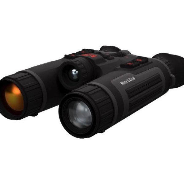 ATN Binox-6 Dual 640x512 Wärmebildfernglas – Seitenansicht links mit Thermalobjektiv