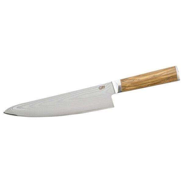 Herbertz CJH Kochmesser groß, 67-Lagen Damast, Olive