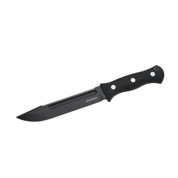 Herbertz Outdoor Survivalmesser D2, schwarz G10