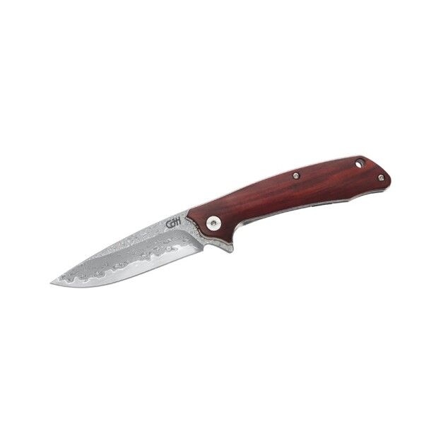 Herbertz CJH Damast Einhandmesser, Sandelholz