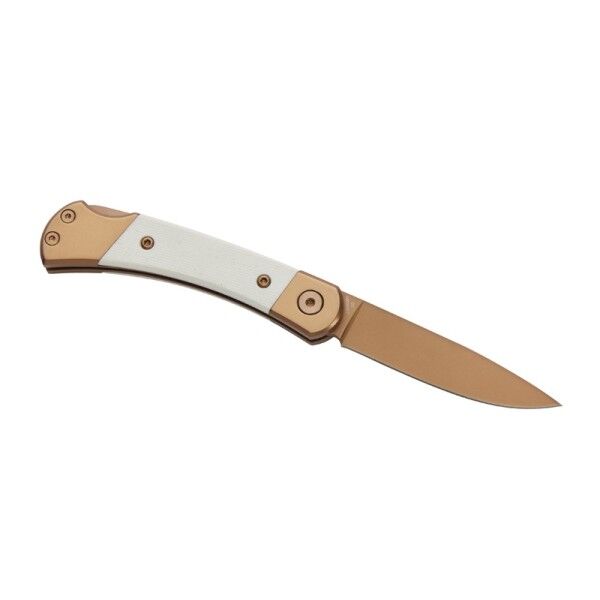 Herbertz Taschenmesser Titan Rosengold D2, Small White