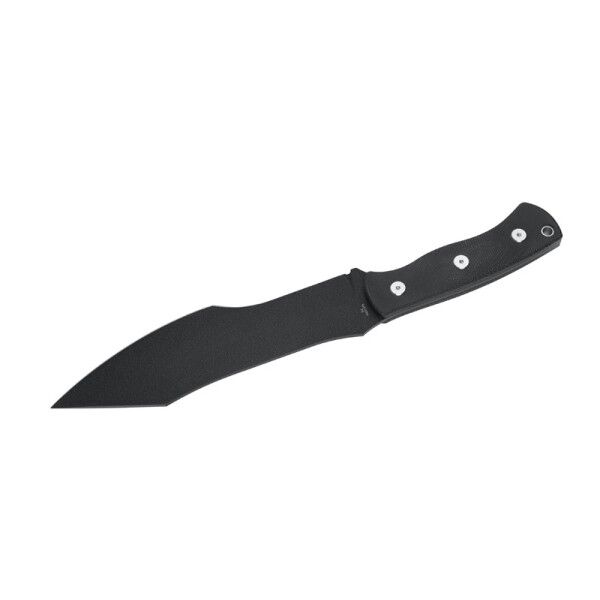 Herbertz Bushcraft Survivalmesser D2, schwarz Micarta