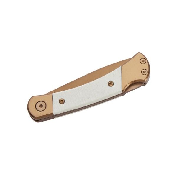 Herbertz Taschenmesser Titan Rosengold D2, Small White