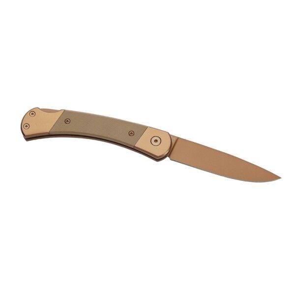 Herbertz Taschenmesser Titan Rosengold D2, Medium Sand