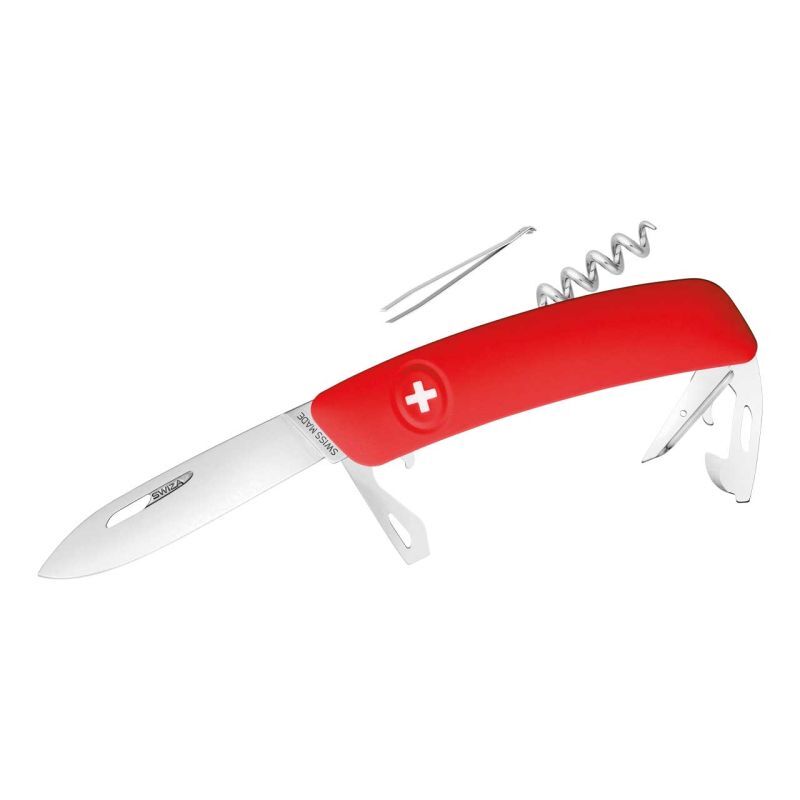 Swiza D03 rot – Schweizer Taschenmesser mit 11 Funktionen