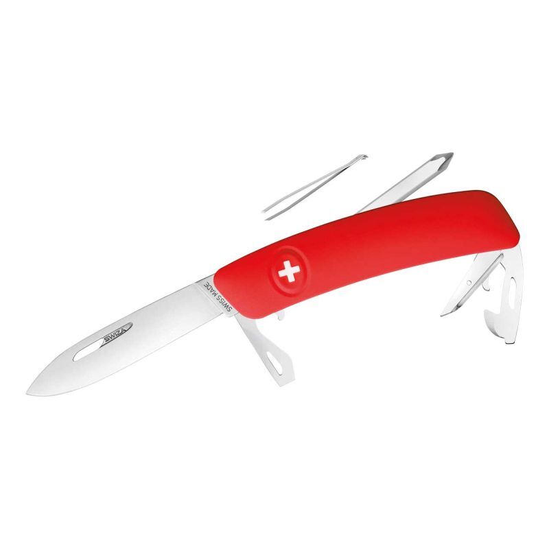 Swiza D04 rot – Schweizer Taschenmesser mit Kreuzschlitz-Schraubendreher