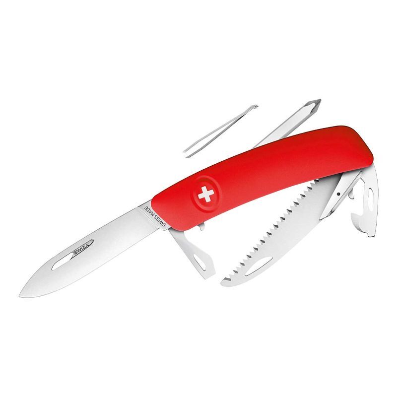 Swiza D06 rot – Schweizer Taschenmesser mit Säge und Kreuzschlitz