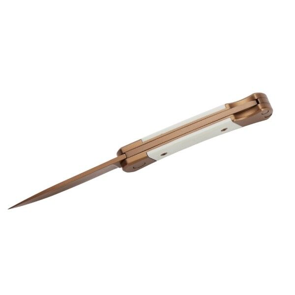 Herbertz Taschenmesser Titan Rosengold D2, Small White