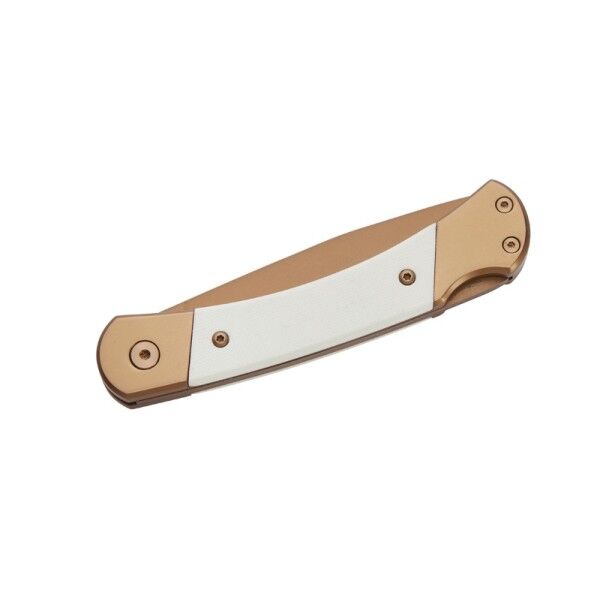 Herbertz Taschenmesser Titan Rosengold D2, Medium White
