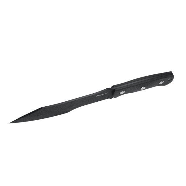 Herbertz Bushcraft Survivalmesser D2, schwarz Micarta