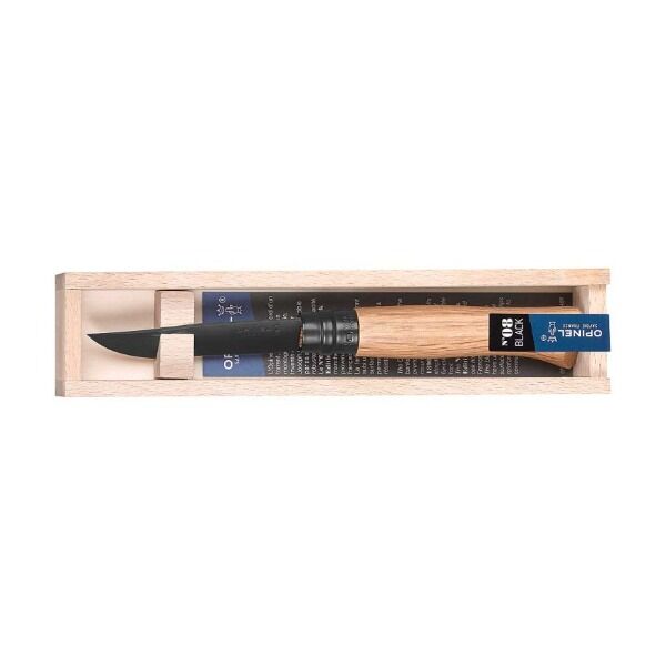 Opinel No 08 BLACK OAK, Eichenholz Ansicht 2 bei Survivalfreunde.de