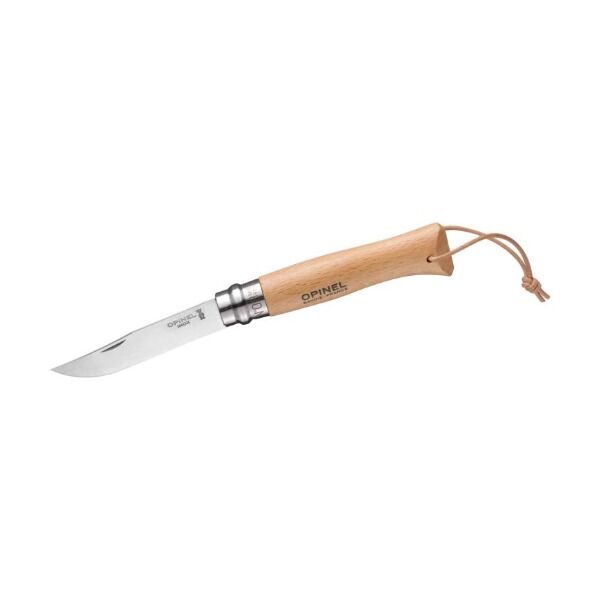Opinel No 08 COLORAMA, Lederriemen bei Survivalfreunde.de