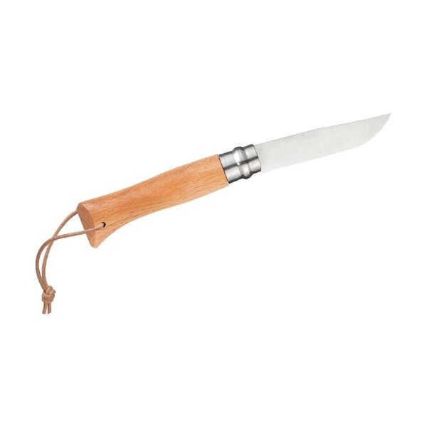 Opinel No 08 COLORAMA, Lederriemen Ansicht 2 bei Survivalfreunde.de