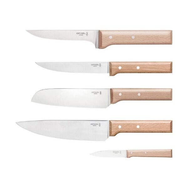 Opinel PARALLELE Fleisch Messerblock, Messer-Set, 5-teilig bei Survivalfreunde.de