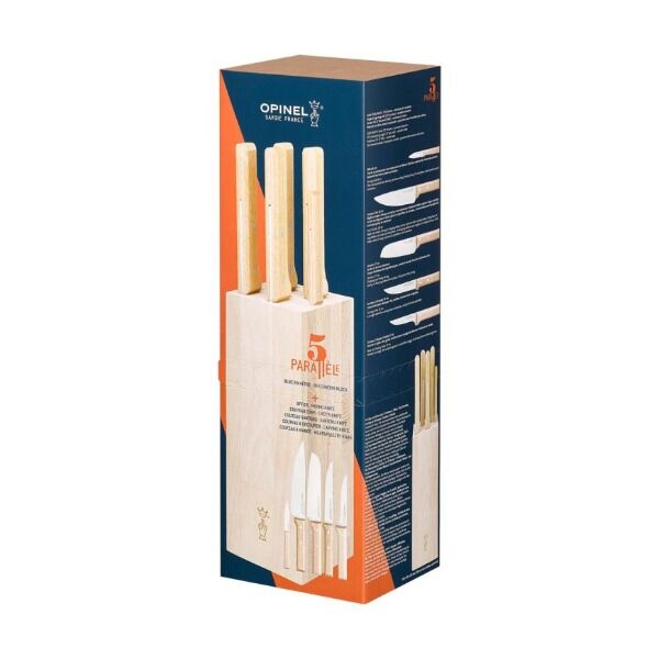 Opinel PARALLELE Fleisch Messerblock, Messer-Set, 5-teilig Ansicht 3 bei Survivalfreunde.de