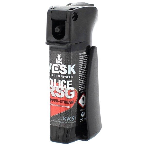 VESK RSG POLICE Pfefferspray 20 ml Weitstrahl – Dose mit Federdeckelkappe