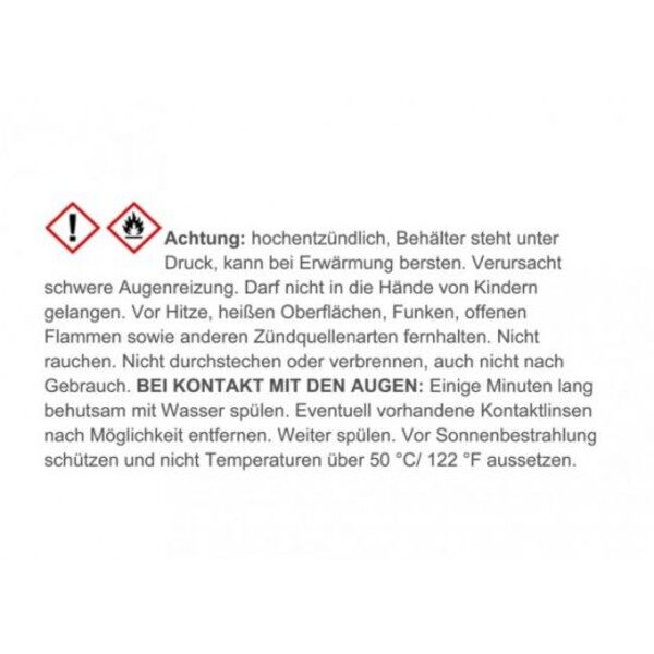 Gefahrenhinweise und Warnsymbole zum VESK RSG POLICE Pfefferspray 20 ml