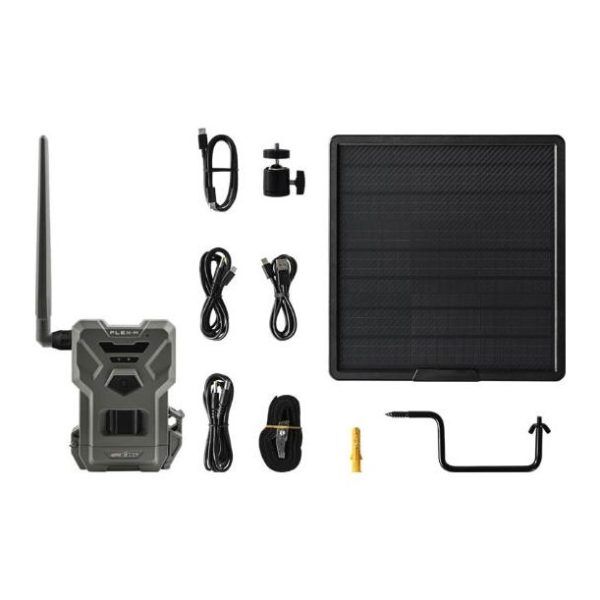 SPYPOINT FLEX-M Solar Bundle – kompletter Lieferumfang mit Zubehör