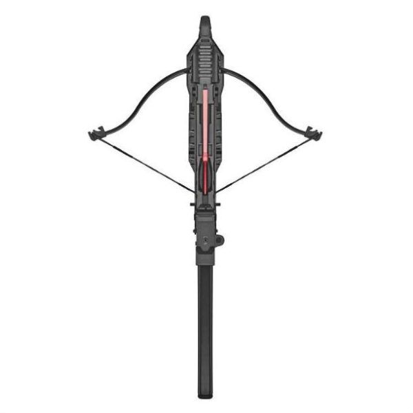 EK Archery VLAD Armbrust – Frontansicht Bogen mit rotem Laserpunkt vlad-8339