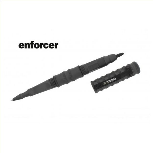 enforcer Tactical Pen SPRING – Kubotan-Kugelschreiber mit Feder-Glasbrecher