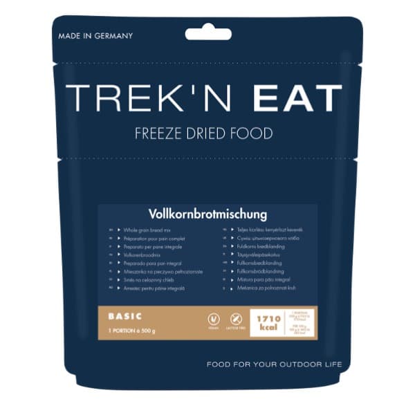 „TREK'N EAT Vollkornbrotmischung – Outdoor-Backmischung für frisches, veganes Weizen-Vollkornbrot, ideal für Camping, Trekking und Notvorrat“