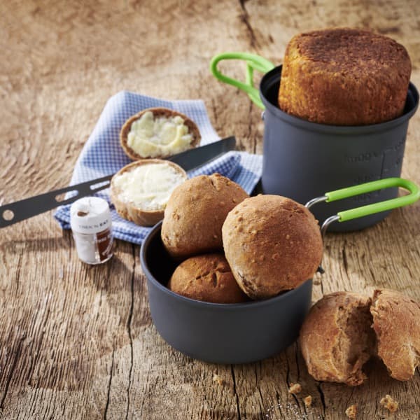 „TREK'N EAT Vollkornbrotmischung – Outdoor-Backmischung für frisches, veganes Weizen-Vollkornbrot, ideal für Camping, Trekking und Notvorrat“
