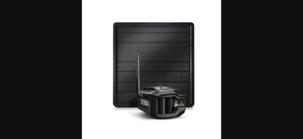Vosker V300 Ultimate Überwachungskamera mit Solarpanel – Frontansicht
