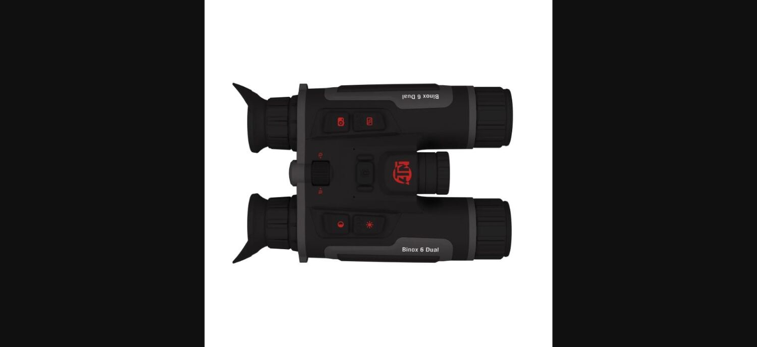 ATN Binox-6 Dual 640x512 Wärmebildfernglas – Draufsicht mit ATN Logo