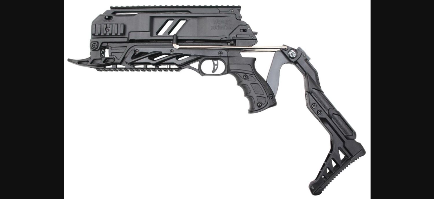 SOBEK Repetierarmbrust 80 lbs – Ansicht ohne Vordergriff ausgeklappt