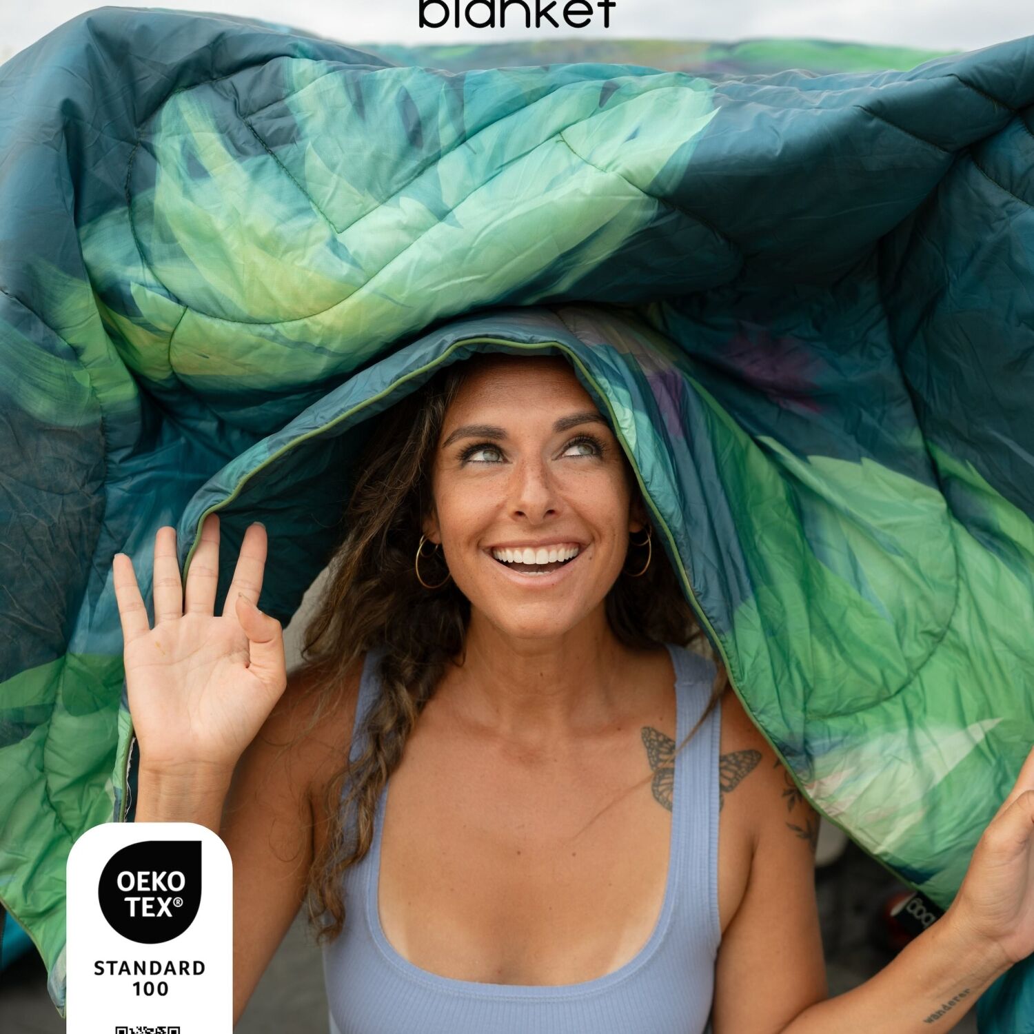 Selkbag Blanket 432 Hz Detailansicht des recycelten Polyestergewebes
