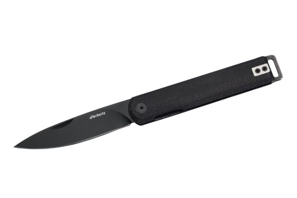 Herbertz Taschenmesser Liner Lock, schwarz Micarta
