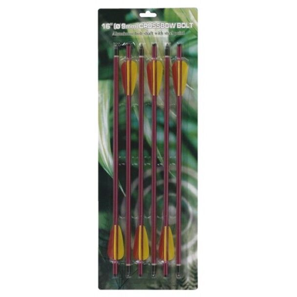 Aluminiumpfeile 16 Zoll rot – 6er Pack