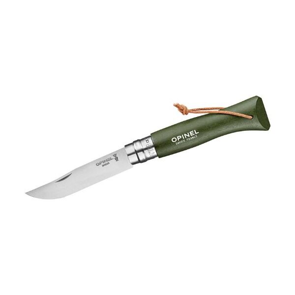 Opinel No 08 COLORAMA EARTH Klappmesser, dunkelgrün bei Survivalfreunde.de