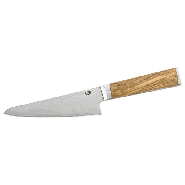 Herbertz CJH Kiritsuke-Messer klein, 67-Lagen Damast, Olive