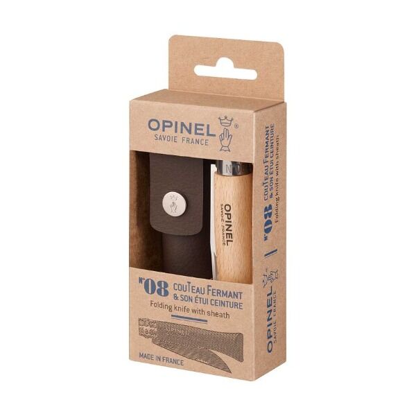 Opinel Geschenkset No 08 mit Etui, Buchenholz Ansicht 4 bei Survivalfreunde.de